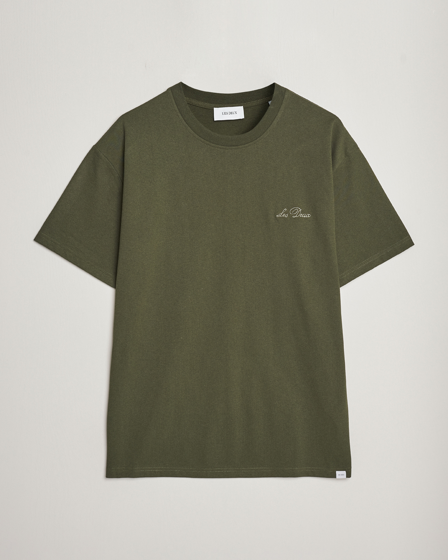 Herren | T-Shirts | LES DEUX | Crew T-Shirt Forrest Green