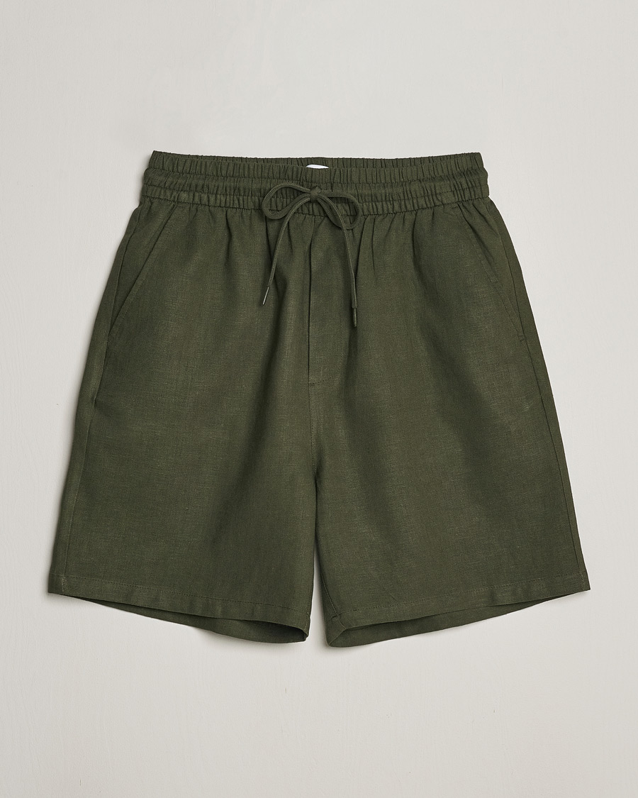 Herren | Shorts | LES DEUX | Otto Linen Shorts Forrest Green
