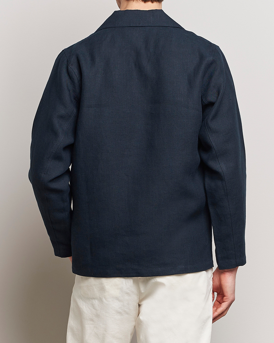 Herren | Hemden | Peregrine | Grange Linen Shacket Navy