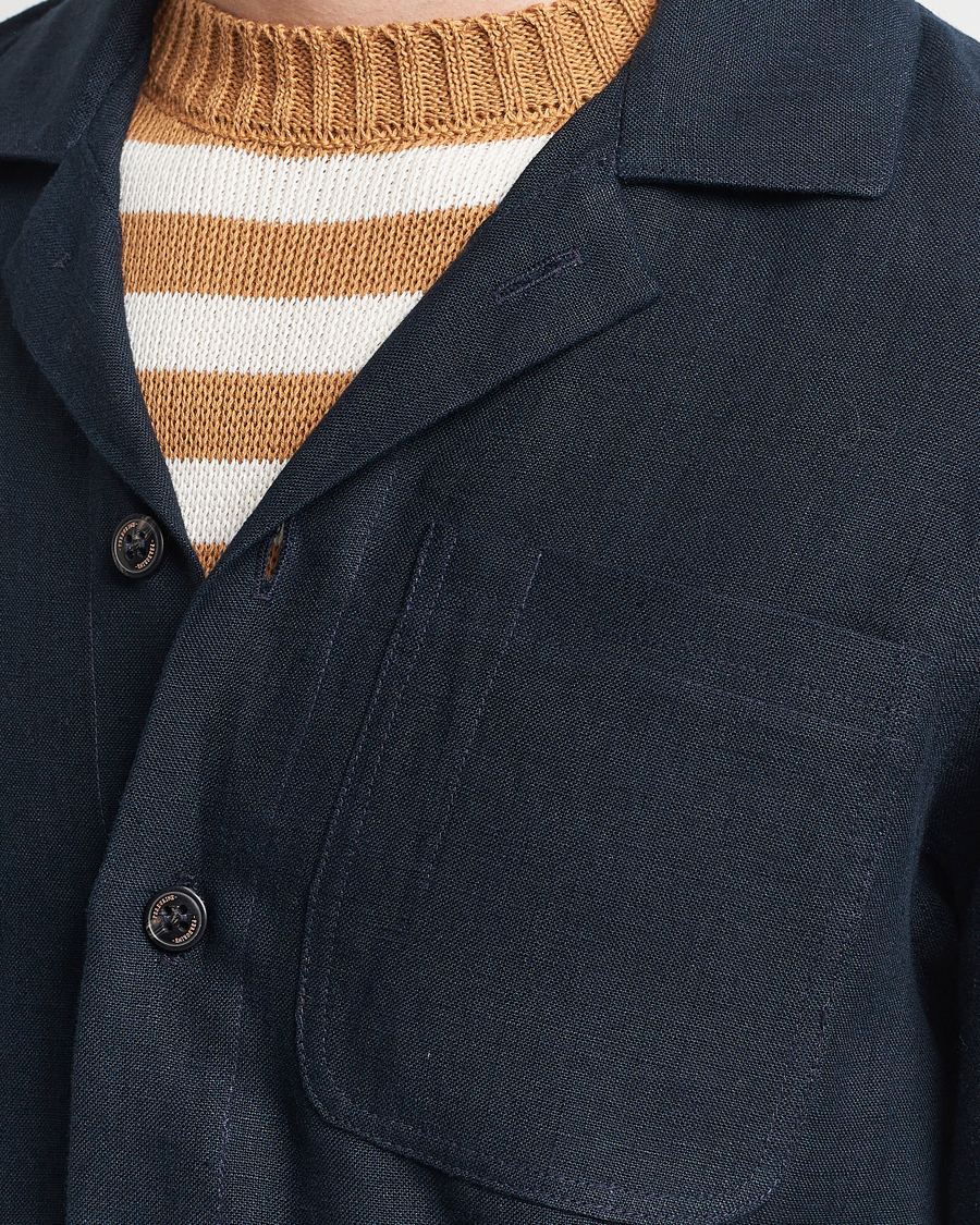 Herren | Hemden | Peregrine | Grange Linen Shacket Navy
