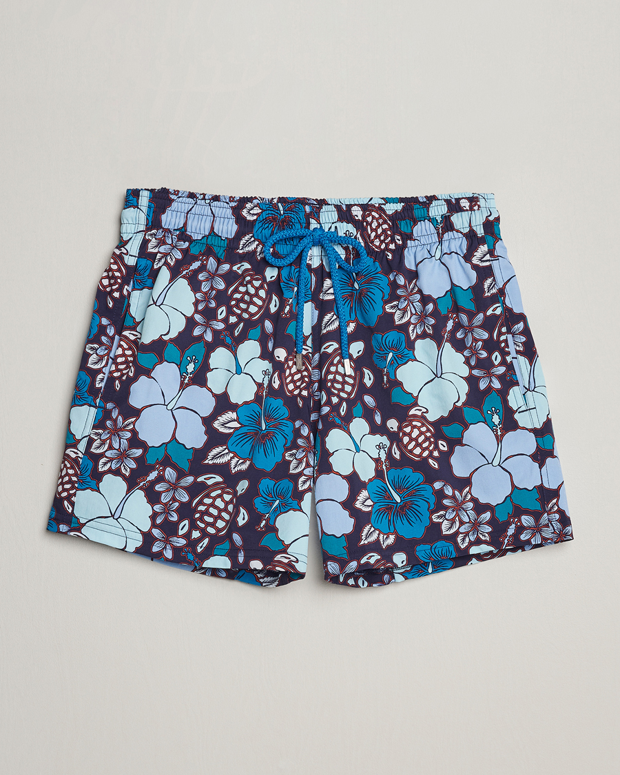 Herren | Badehosen | Vilebrequin | Moorise Printed Swimshorts Minuit