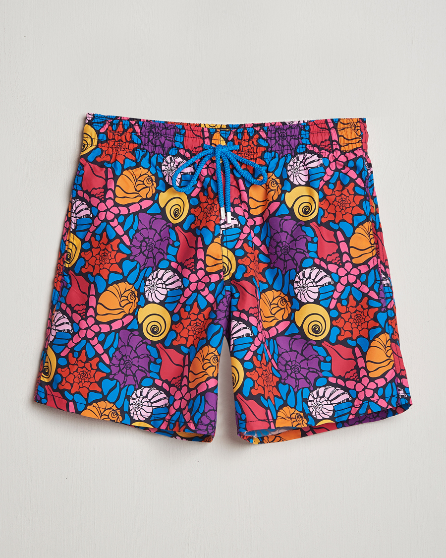 Herren | Badehosen | Vilebrequin | Moorea Printed Swimshorts Bleu Marine