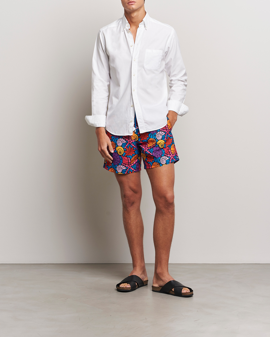 Herren | Badehosen | Vilebrequin | Moorea Printed Swimshorts Bleu Marine