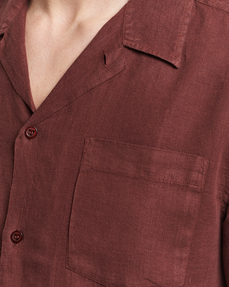 Herren | Hemden | Vilebrequin | Carhli Resort Short Sleeve Shirt Acajou