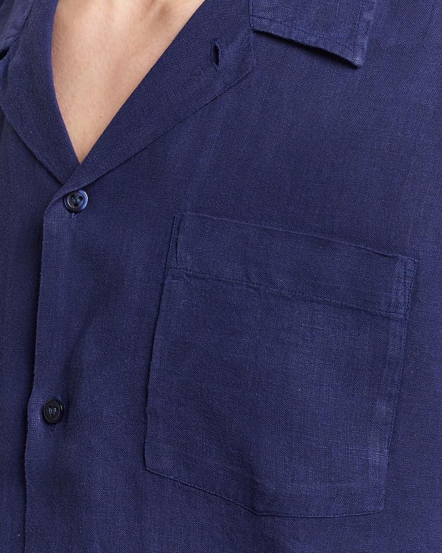 Herren | Hemden | Vilebrequin | Carhli Resort Short Sleeve Shirt Minuit