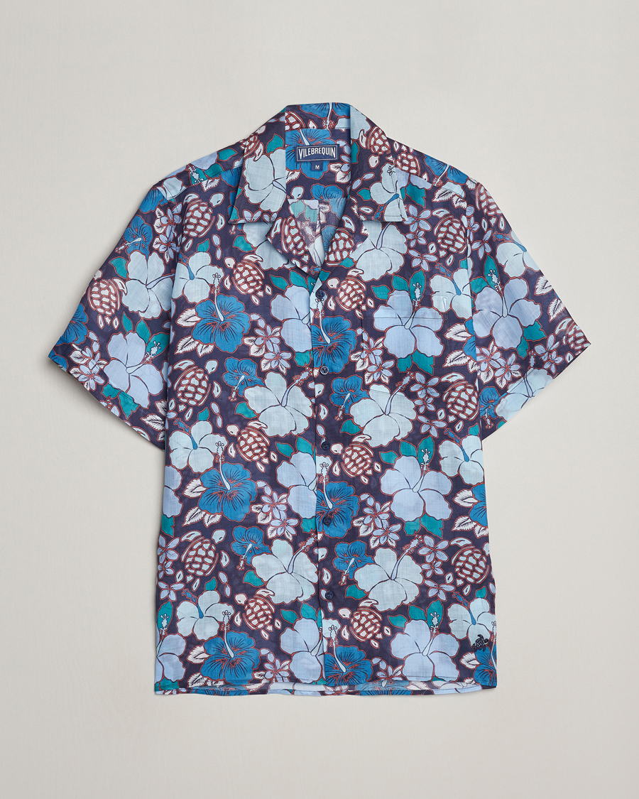 Herren | Hemden | Vilebrequin | Carhli Resort Short Sleeve Shirt Minuit