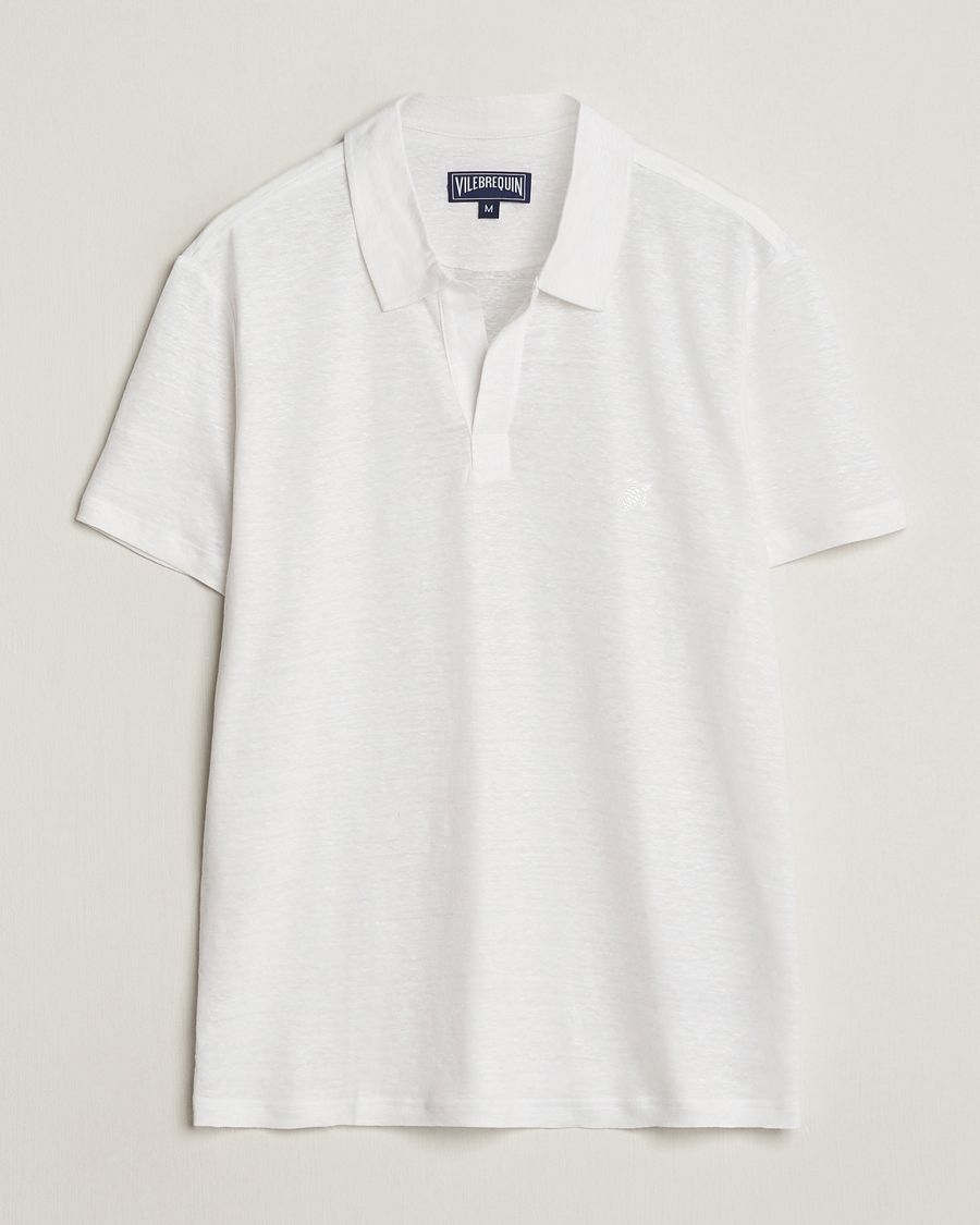 Herren | Poloshirts | Vilebrequin | Pyramid Linen Jersey Polo Blanc