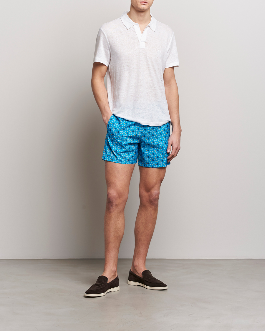 Herren | Poloshirts | Vilebrequin | Pyramid Linen Jersey Polo Blanc