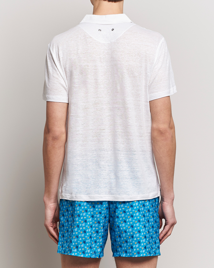 Herren | Poloshirts | Vilebrequin | Pyramid Linen Jersey Polo Blanc