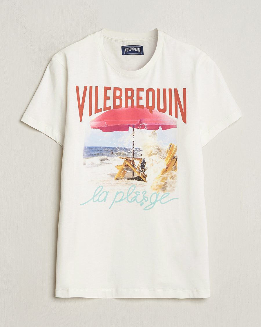 Herren | T-Shirts | Vilebrequin | Portisol Printed Crew Neck T-Shirt Off White