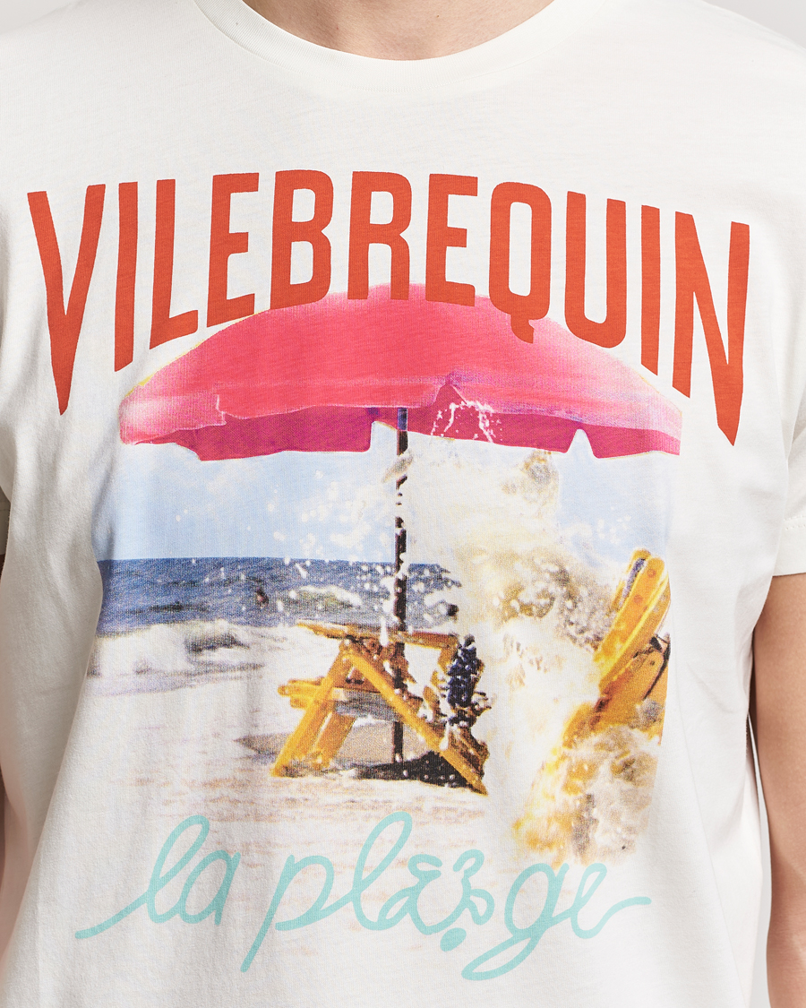 Herren | T-Shirts | Vilebrequin | Portisol Printed Crew Neck T-Shirt Off White
