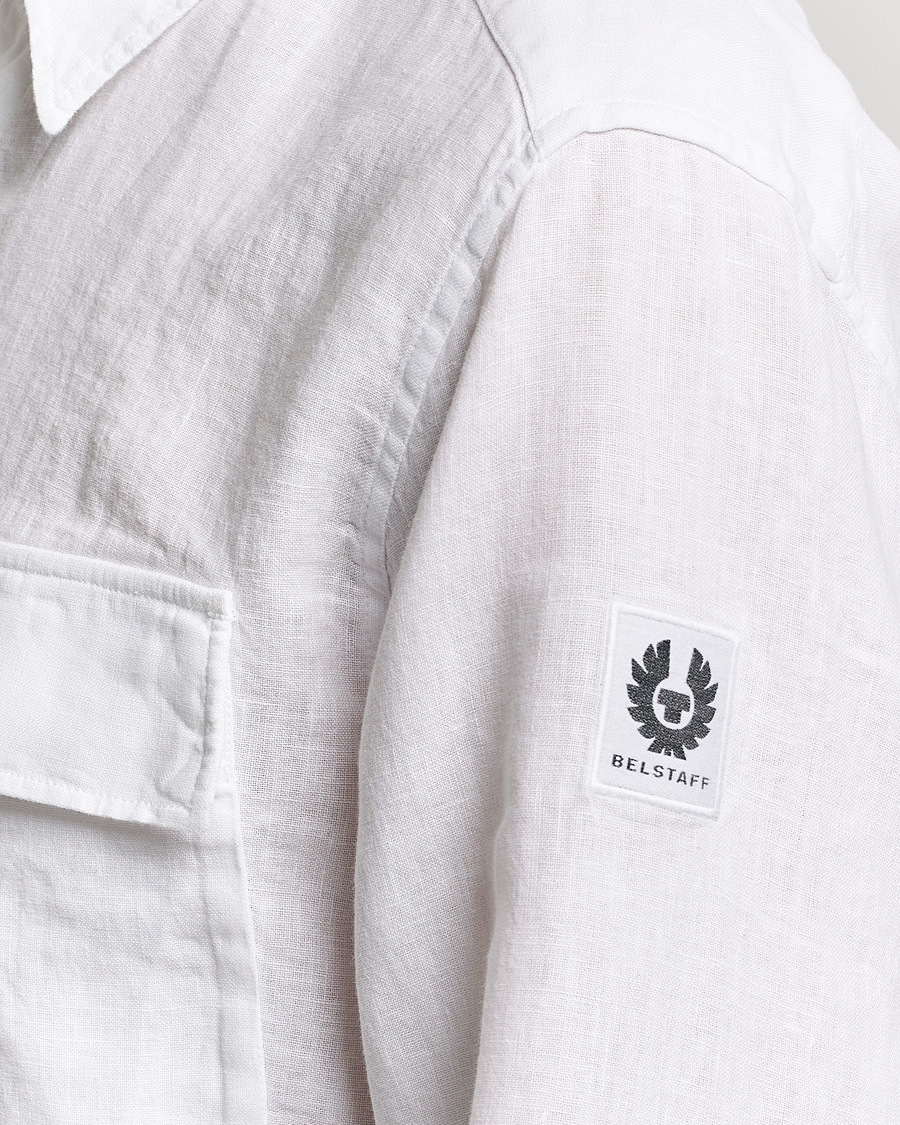 Herren | Hemden | Belstaff | Scale Linen Pocket Shirt White