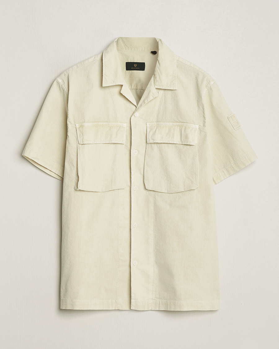 Herren | Hemden | Belstaff | Caster Short Sleeve Seersucker Shirt Beige