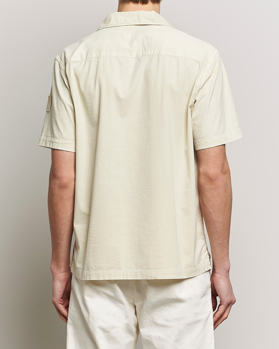 Herren | Hemden | Belstaff | Caster Short Sleeve Seersucker Shirt Beige