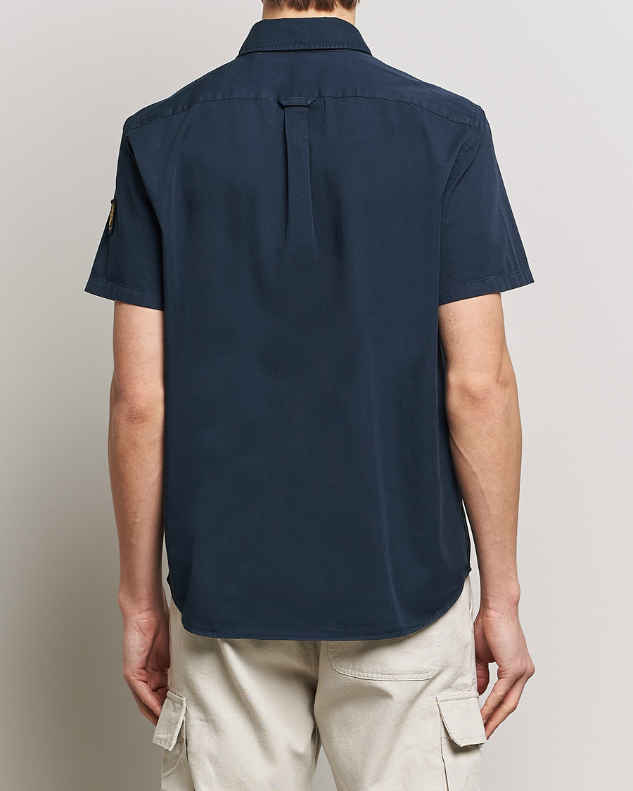 Herren | Hemden | Belstaff | Scale Short Sleeve Cotton Shirt Dark Ink