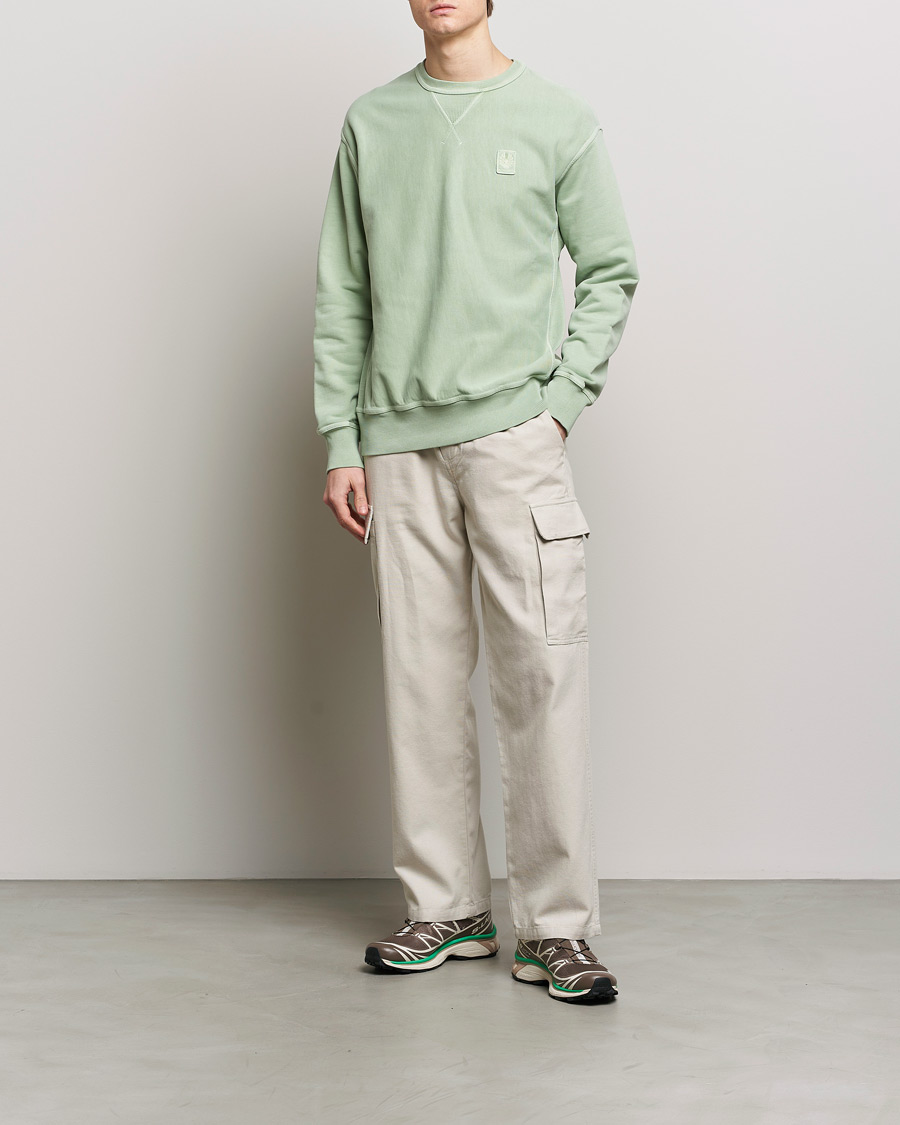 Herren | Pullover | Belstaff | Outliner Cotton Crew Neck Echo Green