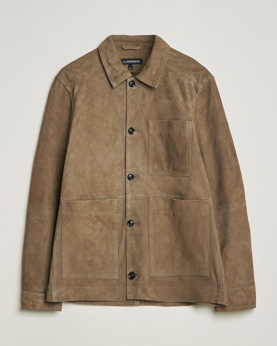 Herren | Jacken | J.Lindeberg | Walt Suede Jacket Walnut