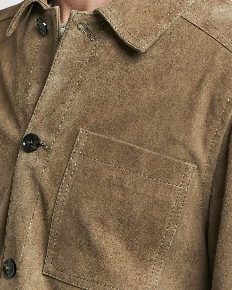 Herren | Jacken | J.Lindeberg | Walt Suede Jacket Walnut