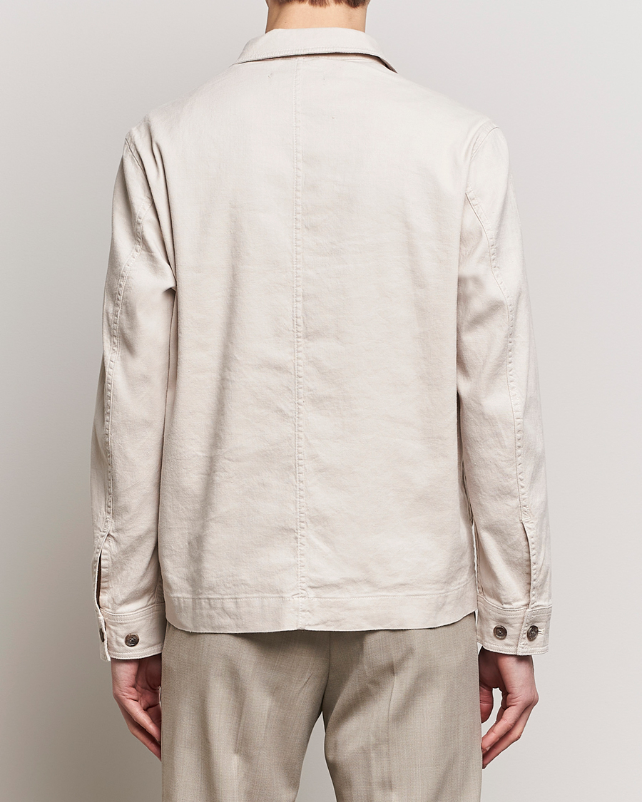Herren | Hemden | J.Lindeberg | Errol Linen/Cotton Workwear Overshirt Moonbeam
