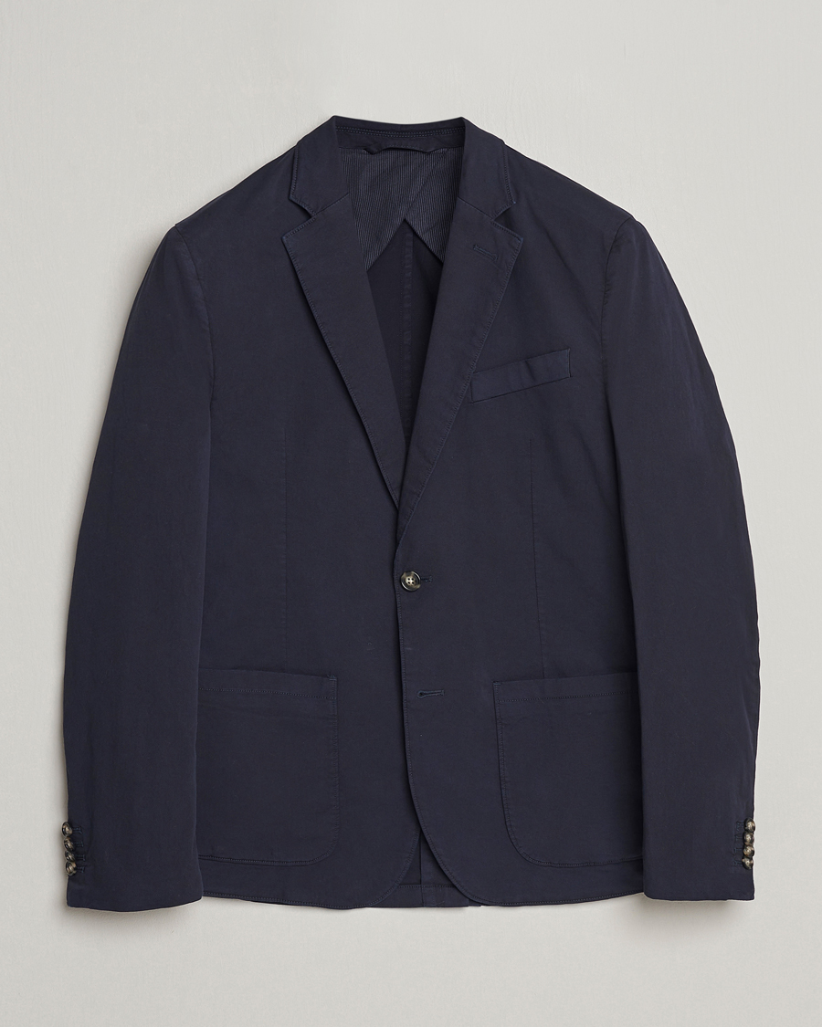 Herren | Sakkos | J.Lindeberg | Elton Garment Dyed Cotton Blazer Navy