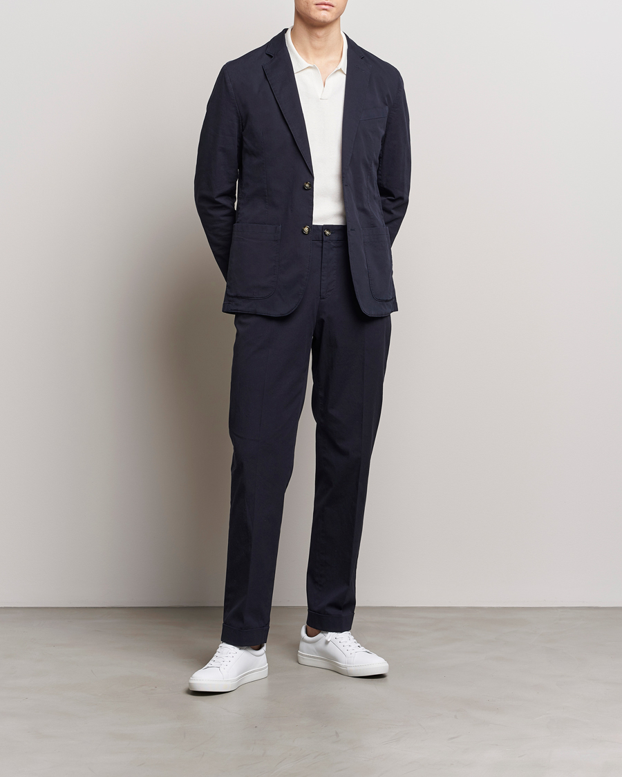 Herren | Sakkos | J.Lindeberg | Elton Garment Dyed Cotton Blazer Navy