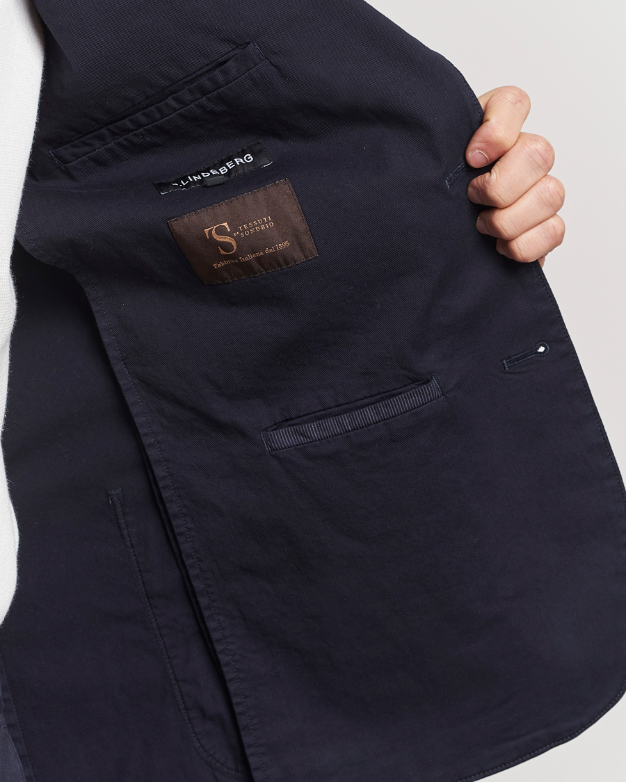 Herren | Sakkos | J.Lindeberg | Elton Garment Dyed Cotton Blazer Navy