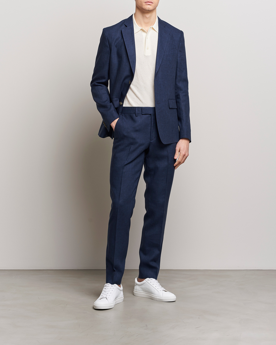 Herren | Sakkos | J.Lindeberg | Hopper Super Linen Blazer Navy