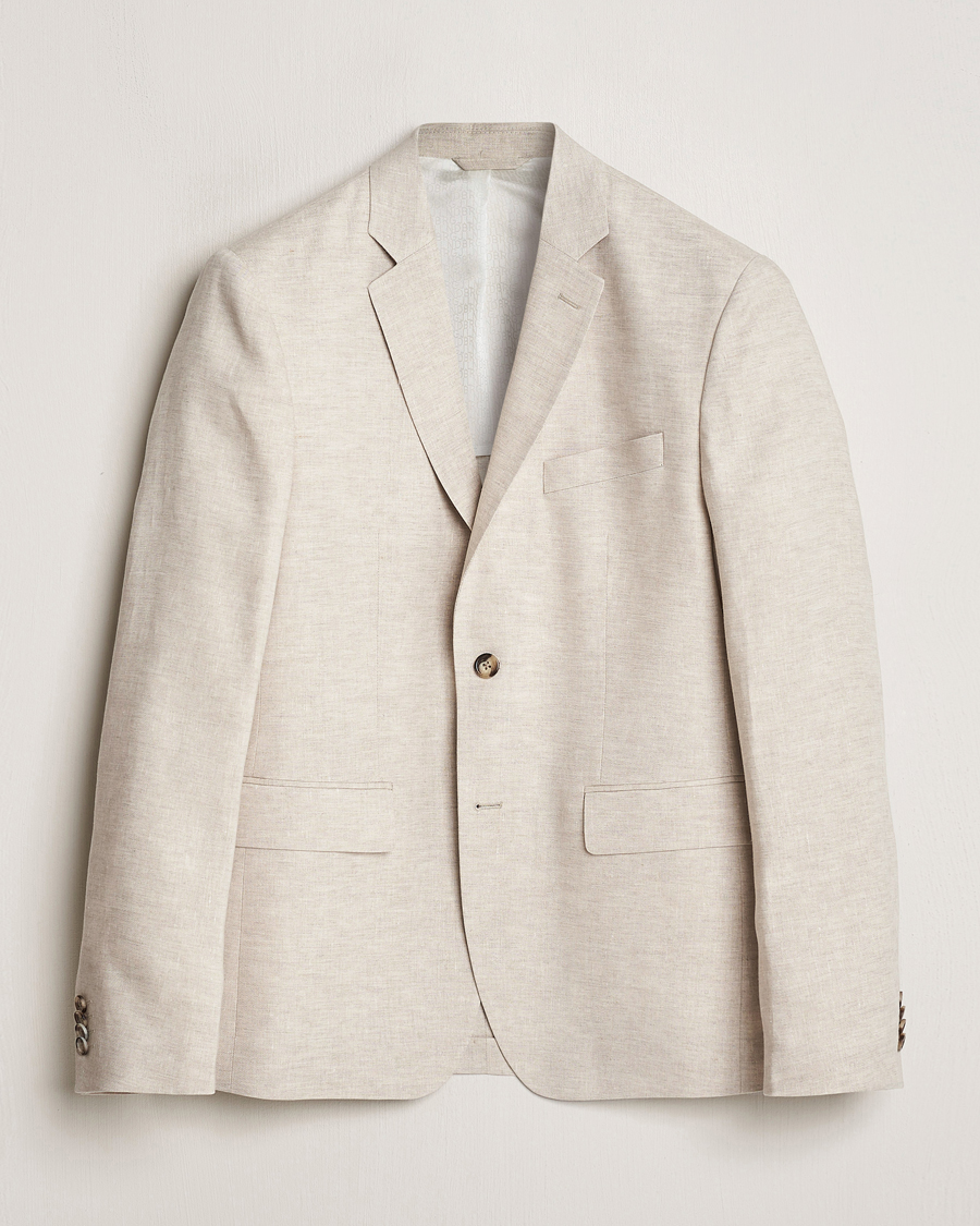 Herren | Sakkos | J.Lindeberg | Hopper Super Linen Blazer Moonbeam