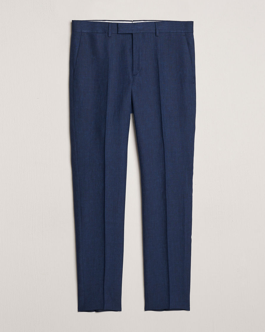 Herren | Hosen | J.Lindeberg | Grant Super Linen Trousers Navy