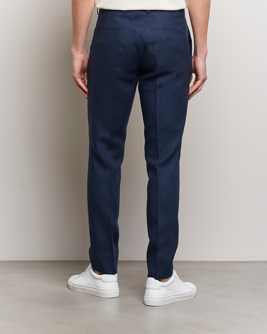 Herren | Hosen | J.Lindeberg | Grant Super Linen Trousers Navy