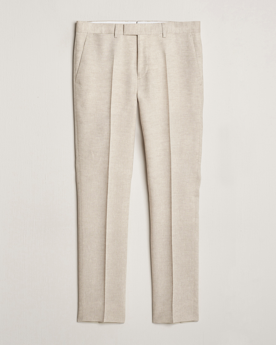 Herren | Hosen | J.Lindeberg | Grant Super Linen Trousers Moonbeam