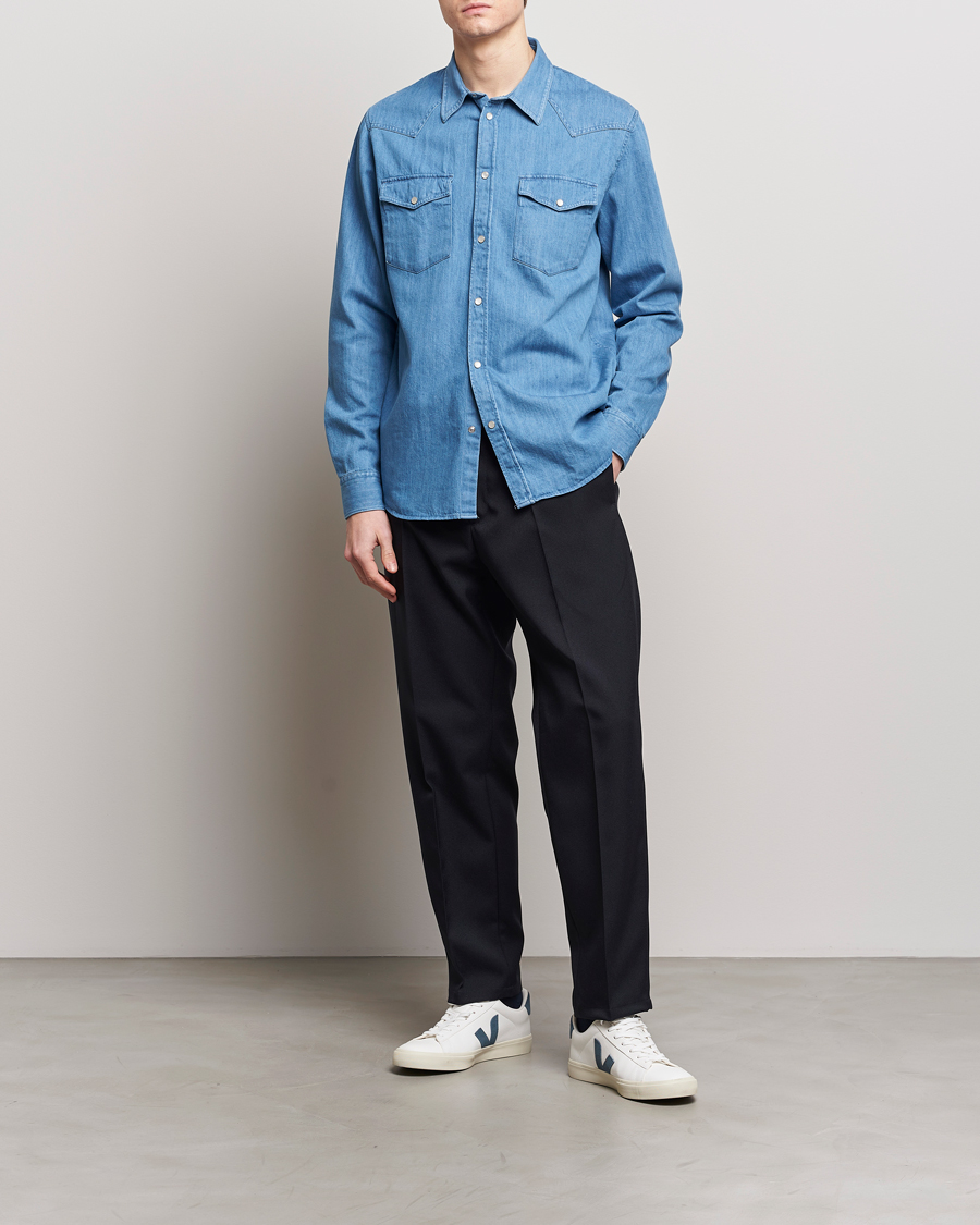 Herren | Hemden | J.Lindeberg | Carson Denim Shirt Bijou Blue