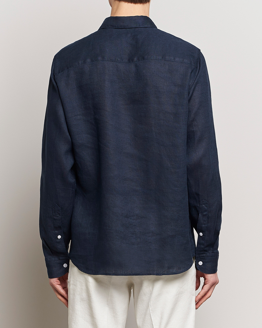 Herren | Hemden | J.Lindeberg | Regular Fit Clean Linen Shirt Navy