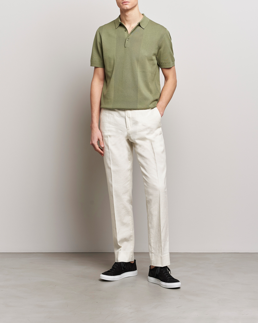 Herren | Hosen | J.Lindeberg | Lois Cotton/Linen Stretch Pants Cloud White
