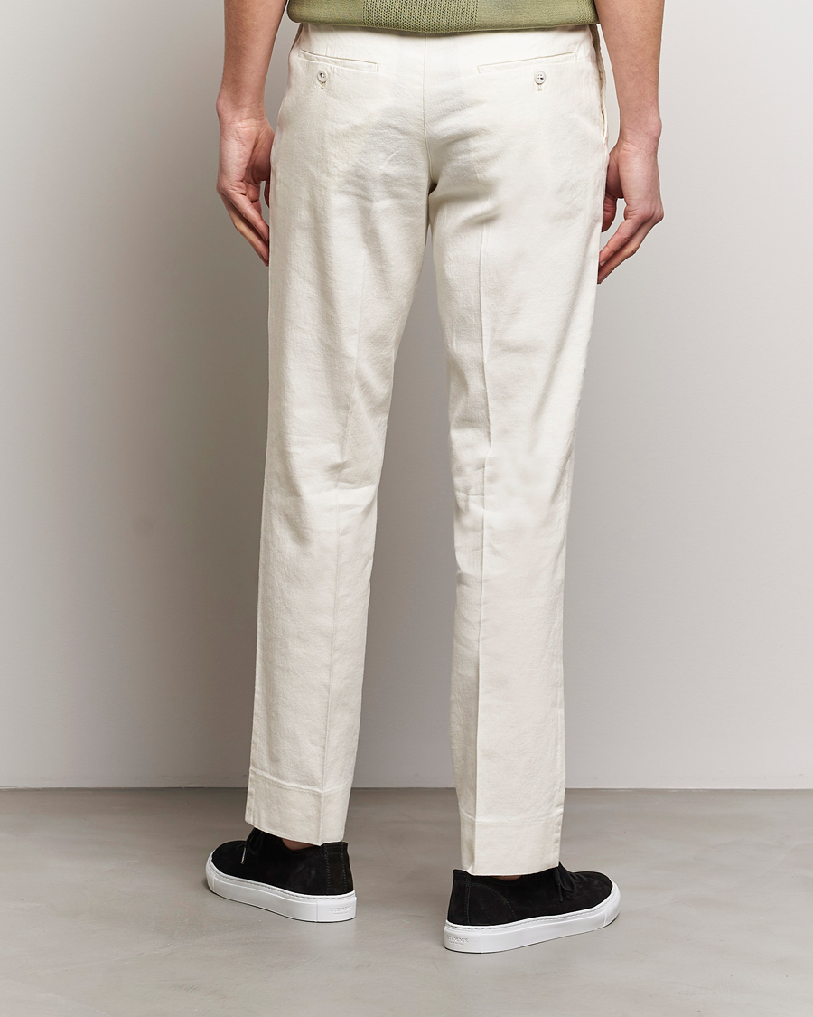 Herren | Hosen | J.Lindeberg | Lois Cotton/Linen Stretch Pants Cloud White