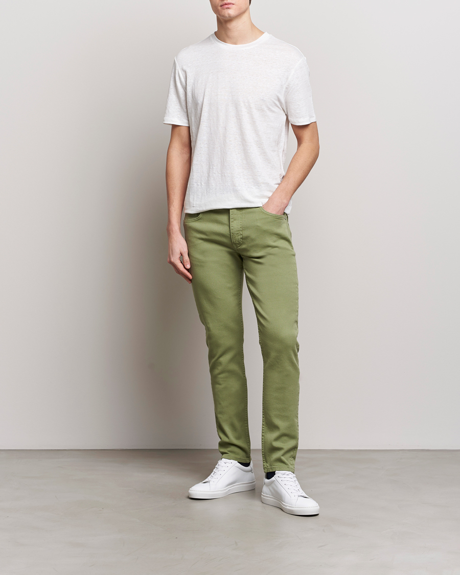 Herren | Hosen | J.Lindeberg | Jay Twill Slim Stretch 5-Pocket Trousers Oil Green