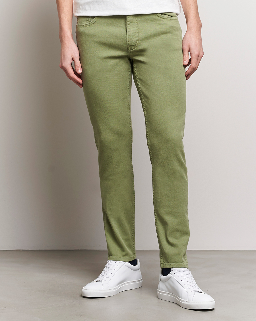 Herren | 5-Pocket-Hosen | J.Lindeberg | Jay Twill Slim Stretch 5-Pocket Trousers Oil Green