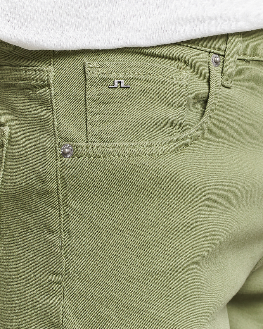 Herren | Hosen | J.Lindeberg | Jay Twill Slim Stretch 5-Pocket Trousers Oil Green