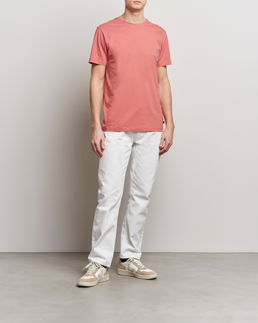Herren | T-Shirts | J.Lindeberg | Sid Basic T-Shirt Dusty Cedar