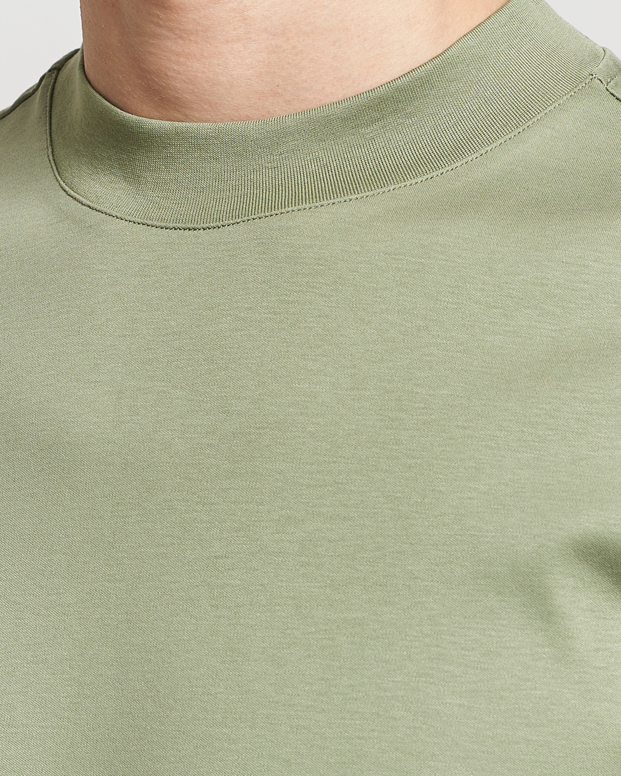 Herren | T-Shirts | J.Lindeberg | Ace Mock Neck T-Shirt Oil Green