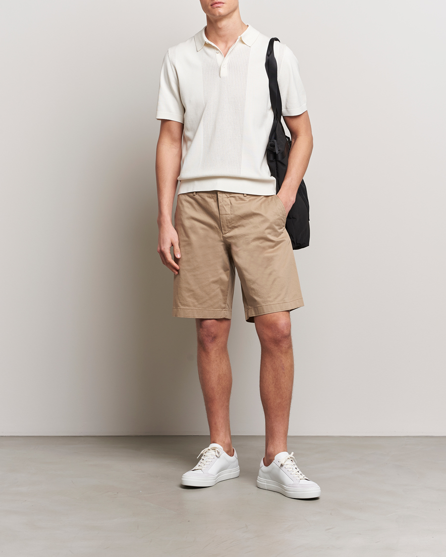 Herren | Poloshirts | J.Lindeberg | Reymond Solid Knitted Polo Cloud White
