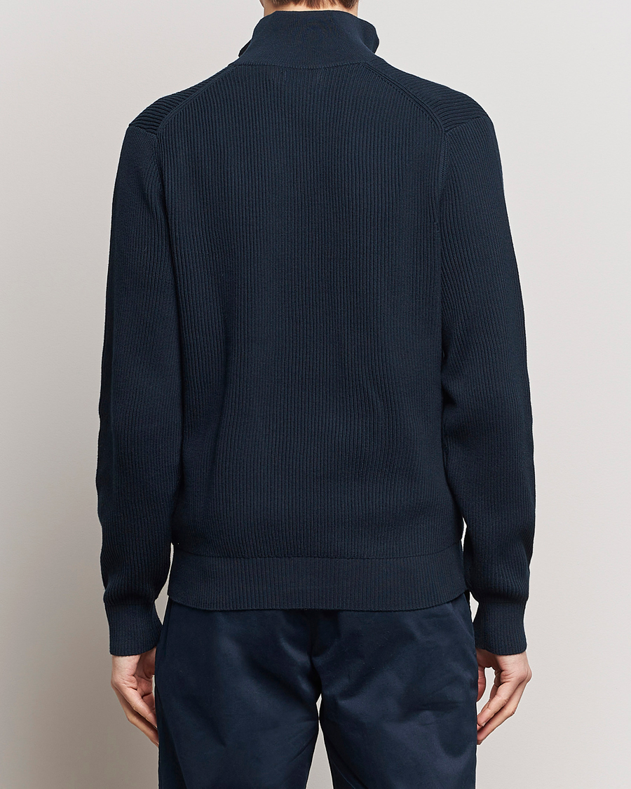Herren | Pullover | J.Lindeberg | Alex Half Zip Organic Cotton Sweater Navy