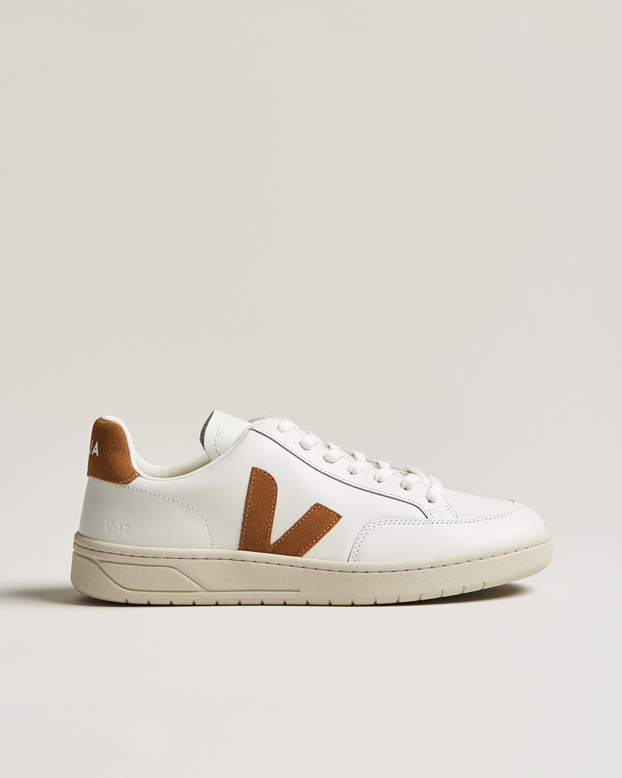 Herren | Veja V-12 Sneaker Extra White/Camel | Veja | V-12 Sneaker Extra White/Camel