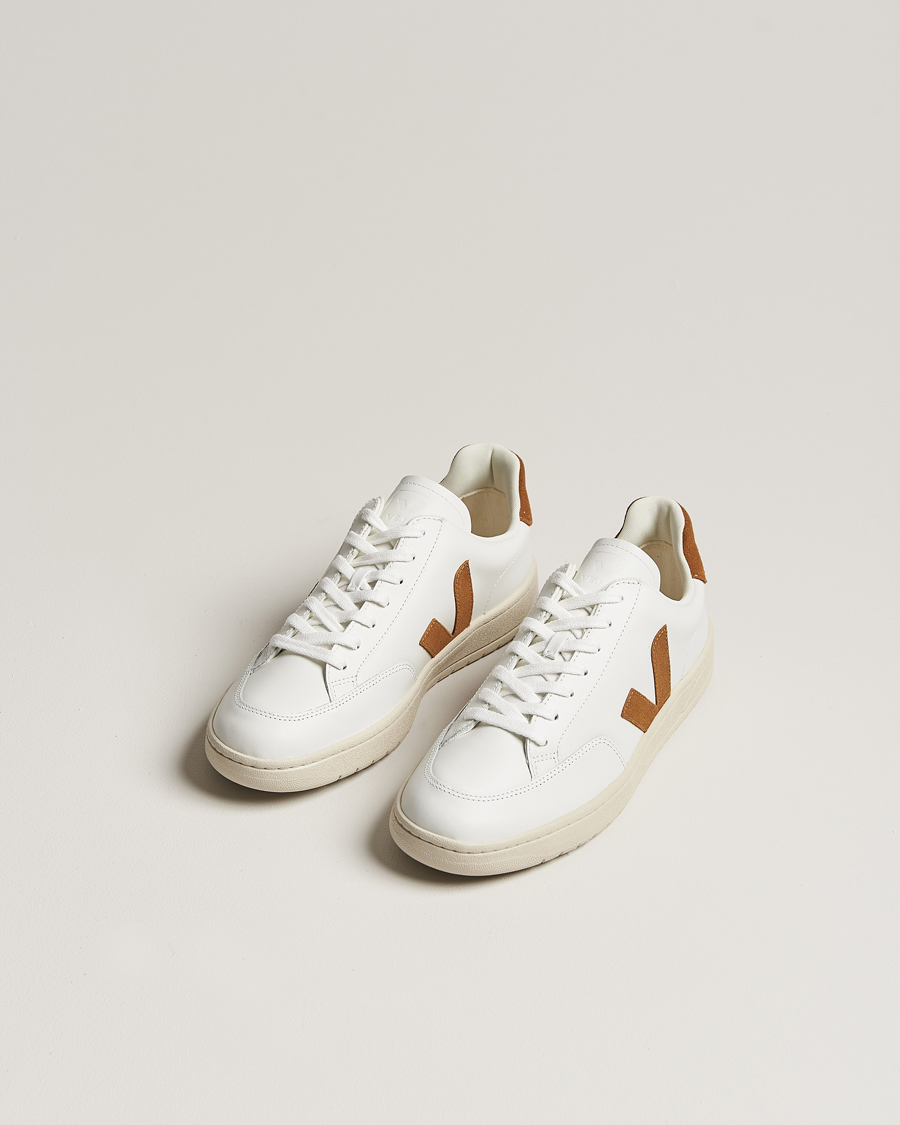 Herren | Veja V-12 Sneaker Extra White/Camel | Veja | V-12 Sneaker Extra White/Camel