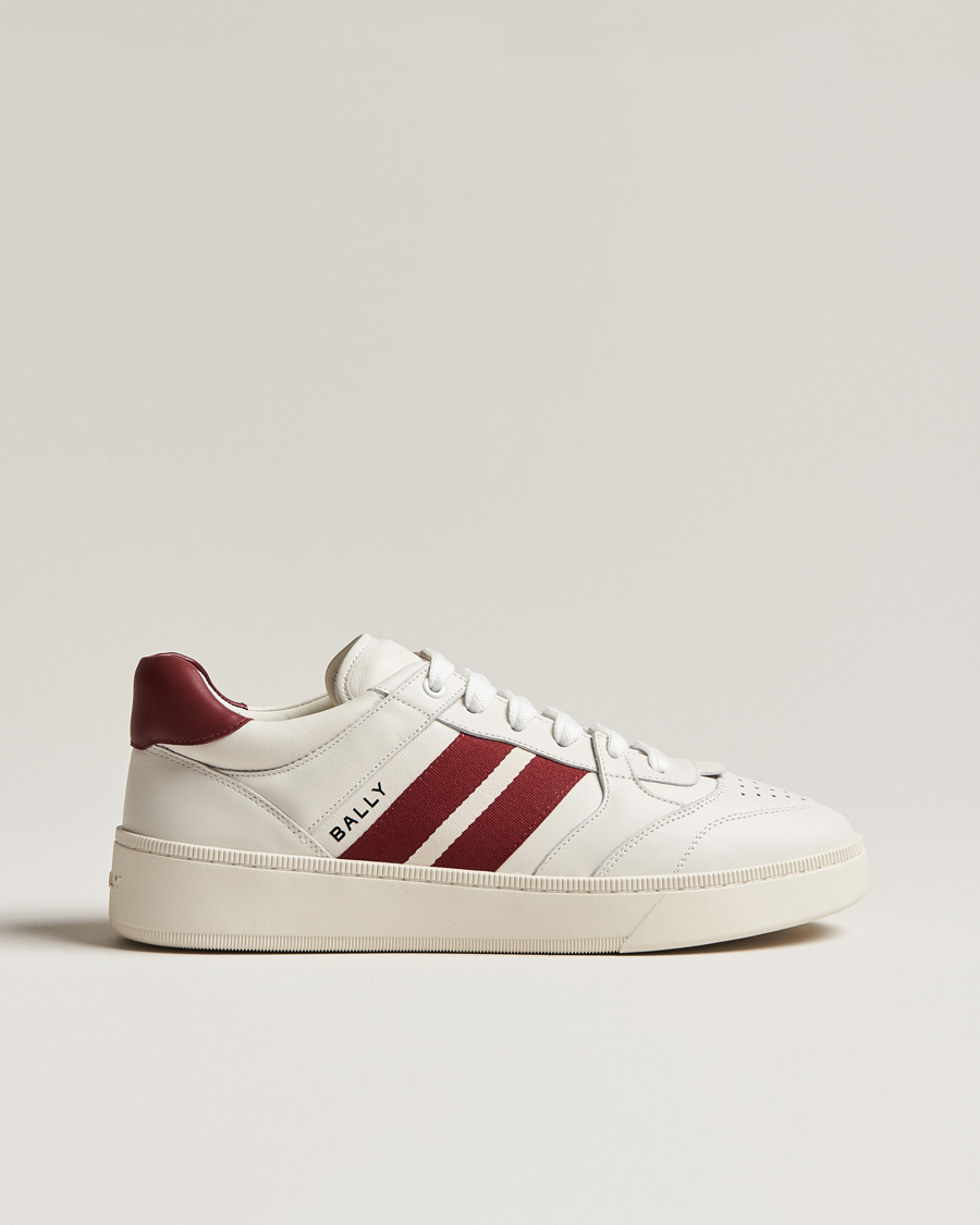 Herren | Bally Rebby Leather Sneaker White/Ballyred | Bally | Rebby Leather Sneaker White/Ballyred