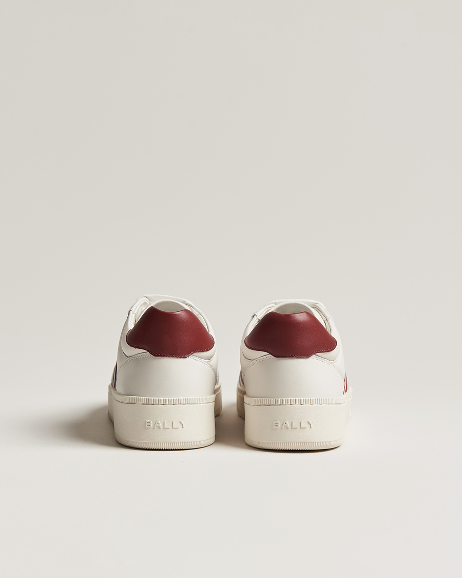 Herren | Bally Rebby Leather Sneaker White/Ballyred | Bally | Rebby Leather Sneaker White/Ballyred