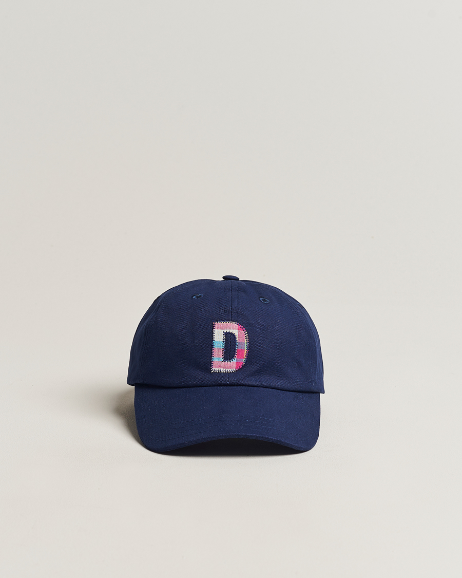 Herren | Drake's Madras D Aplique Baseball Cap Navy | Drake's | Madras D Aplique Baseball Cap Navy