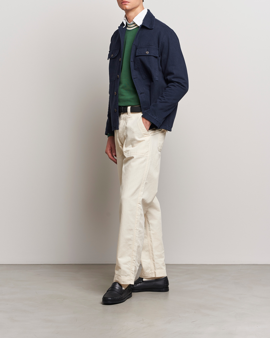 Herren | Hemden | Drake's | Cotton Field Shirt Navy