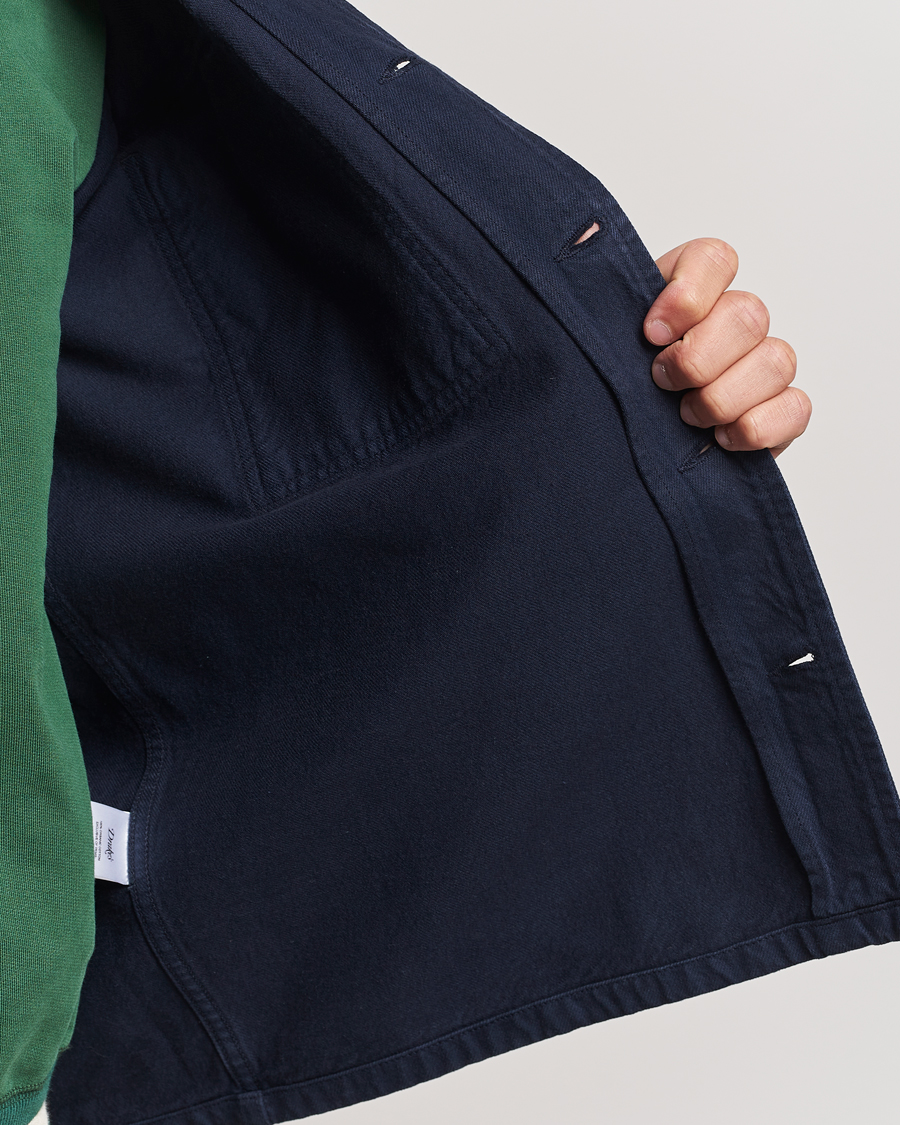 Herren | Hemden | Drake's | Cotton Field Shirt Navy