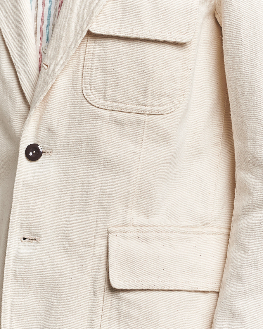 Herren | Sakkos | Drake's | MKIV Denim Games Blazer Ecru